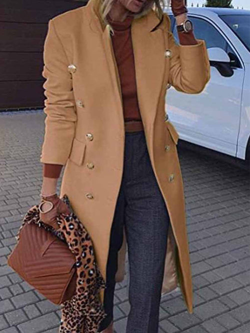 Amsoin Button Fashion Coat