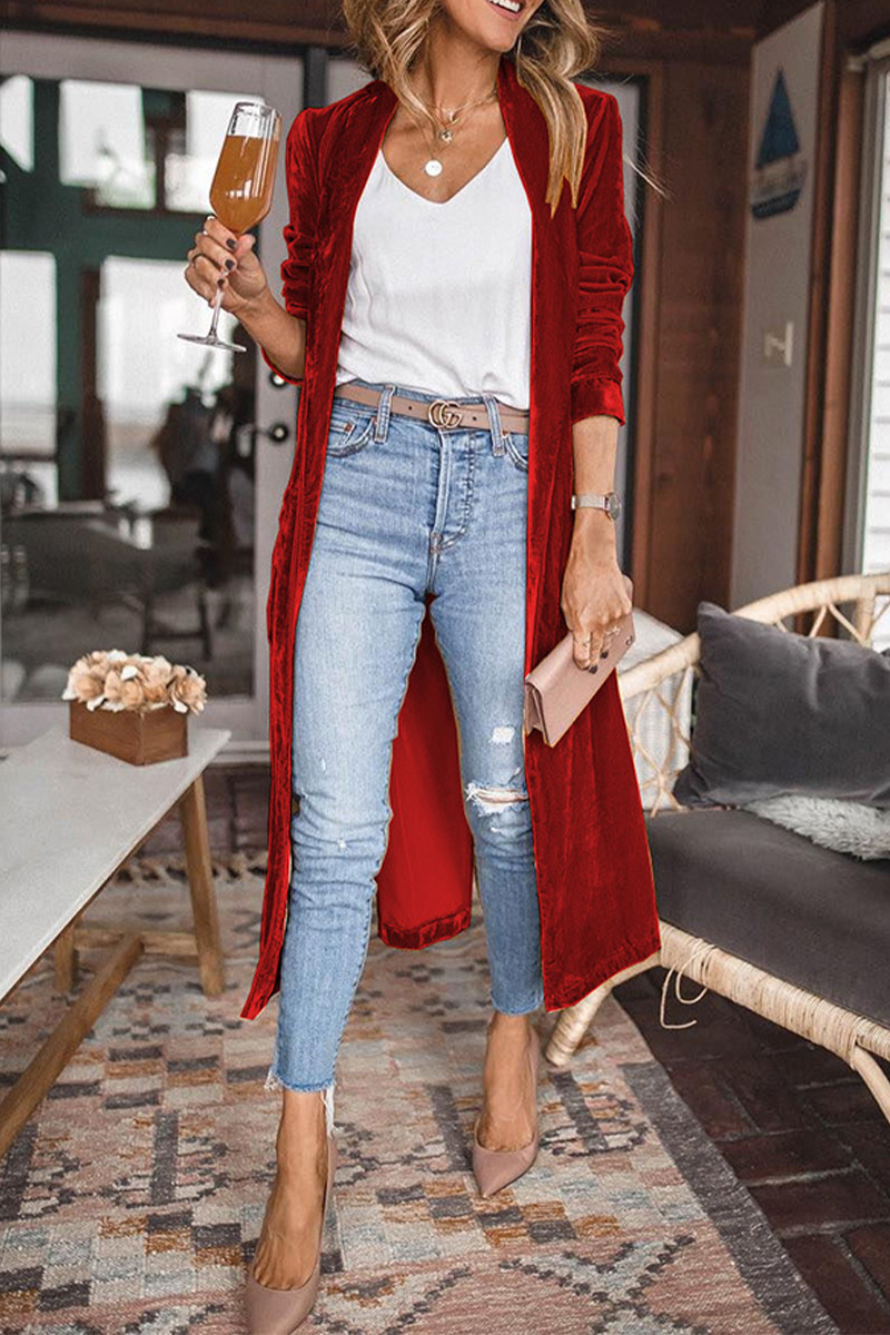 Amsoin Patchwork Cardigan Collar Outerwear(7 Colors)