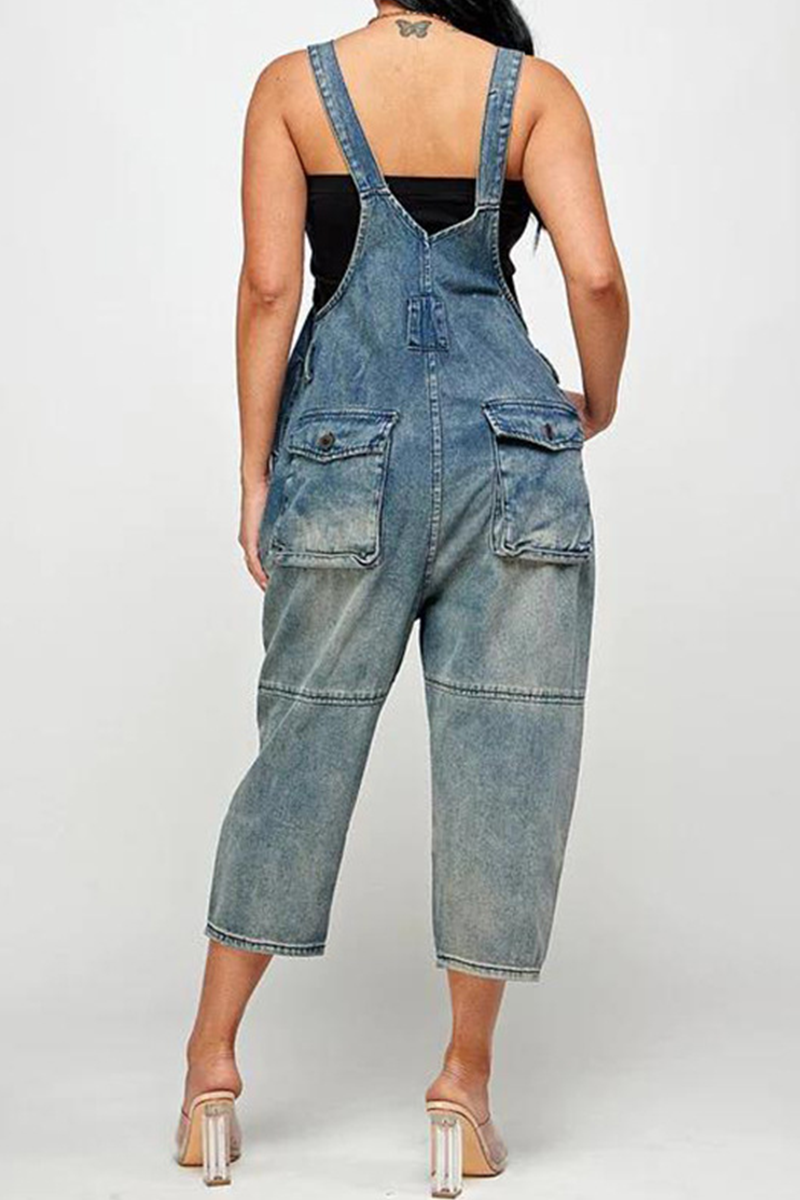 Amsoin Square Collar Straight Jumpsuits