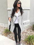 Amsoin Slim Zipper Coat
