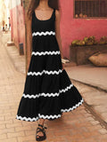 Amsoin Sexy Contrast Sling Dress