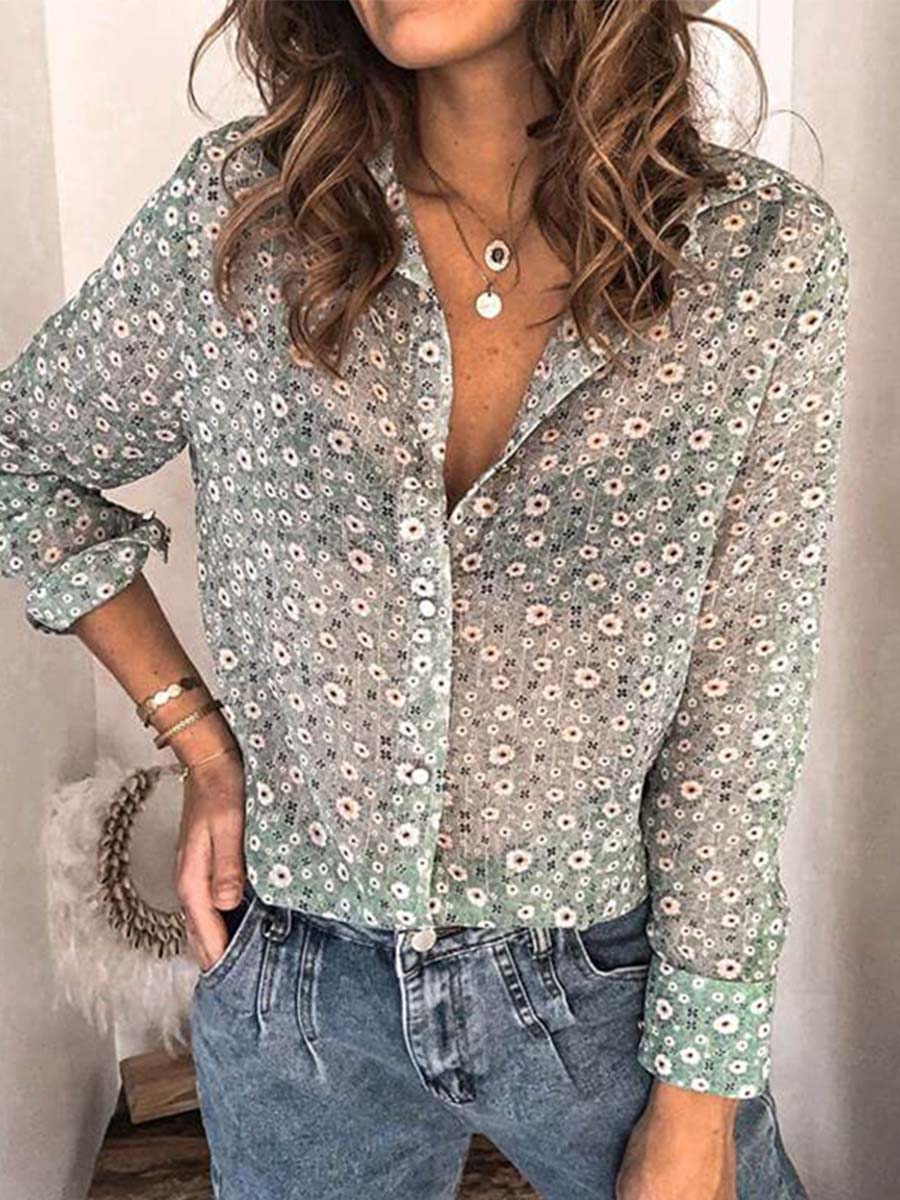 Amsoin Casual Floral Shirt