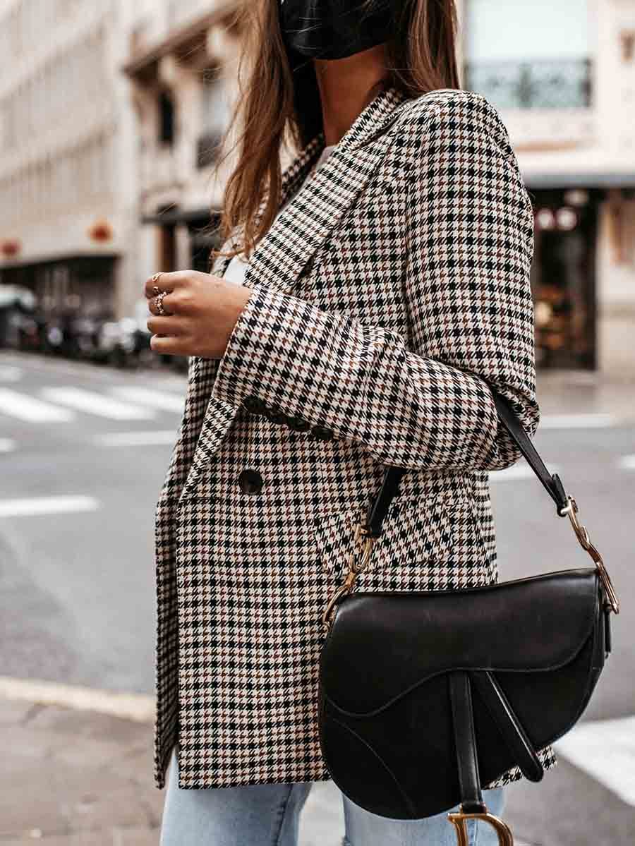 Amsoin Chidori Plaid Suit