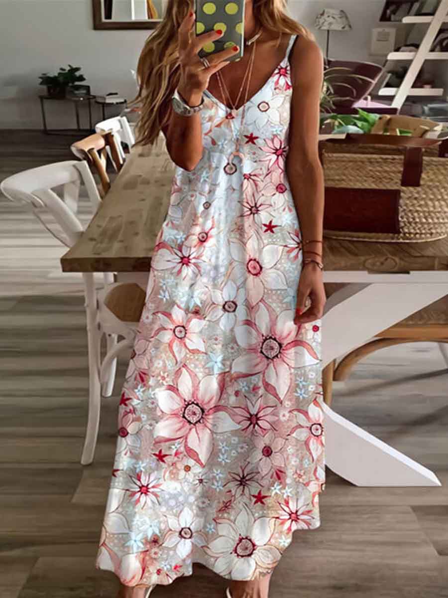 Amsoin Colorful Printed Dress