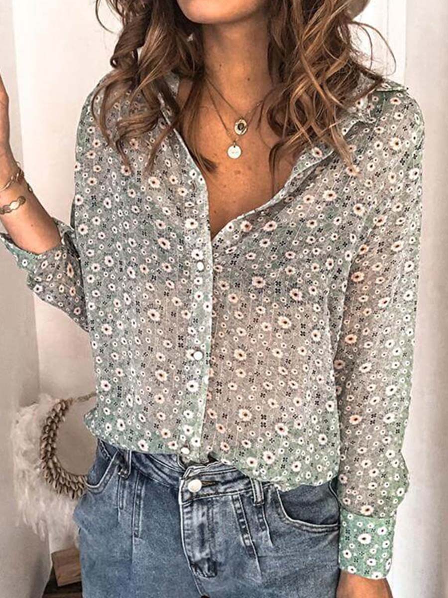 Amsoin Casual Floral Shirt