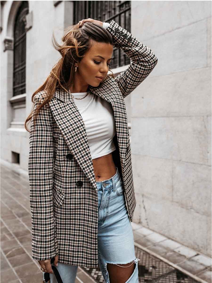 Amsoin Chidori Plaid Suit