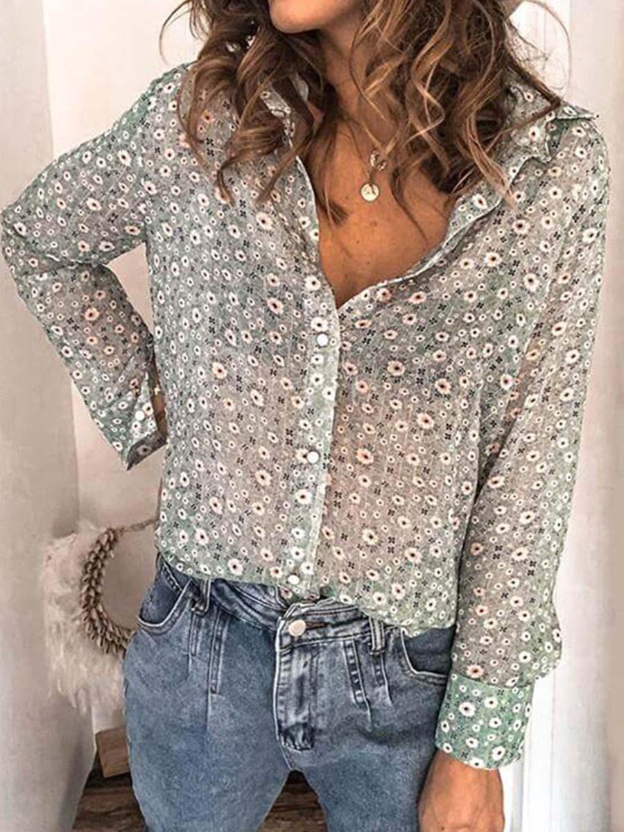 Amsoin Casual Floral Shirt