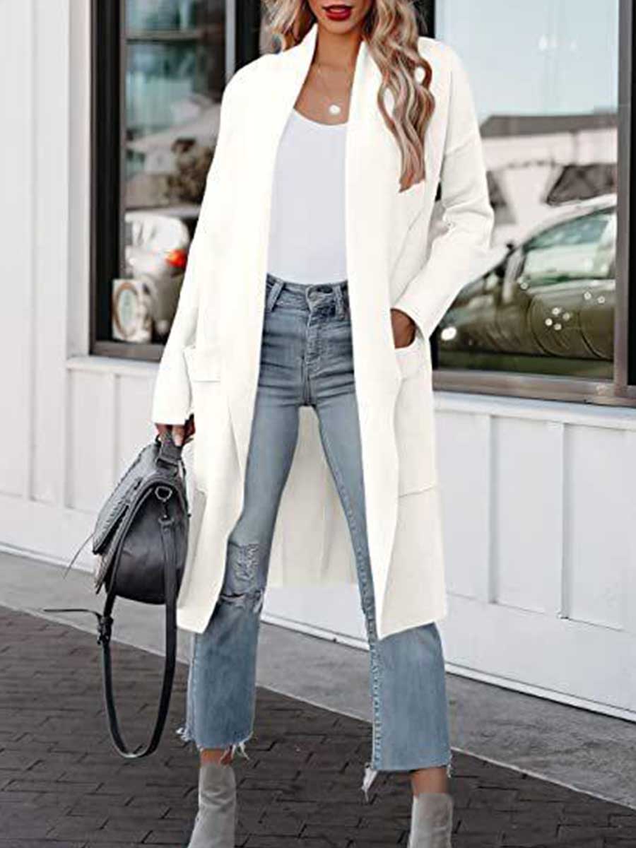 Amsoin Long high-end Woolen Coat