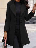 Amsoin Patchwork Buckle Turndown Collar Outerwear(3 Colors)