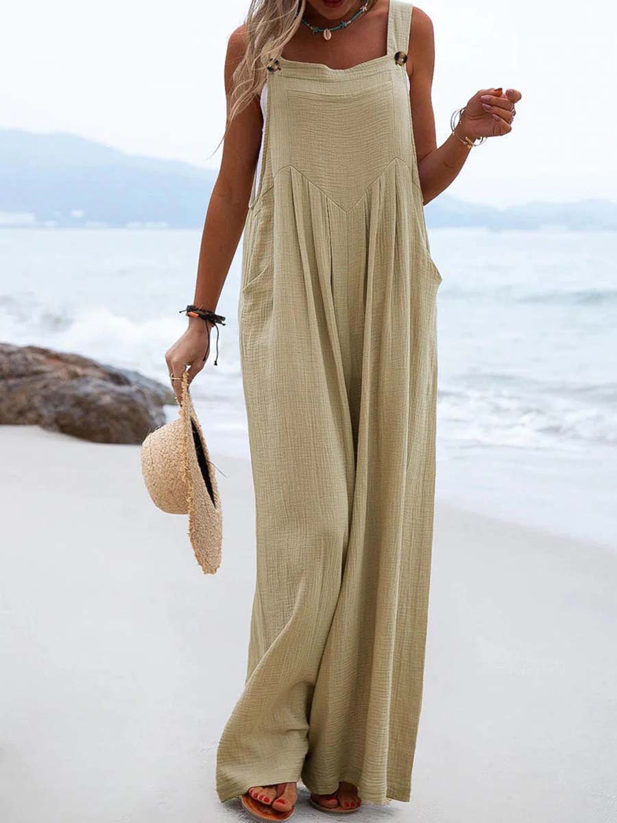 Amsoin Loose Pocket Sling Jumpsuit