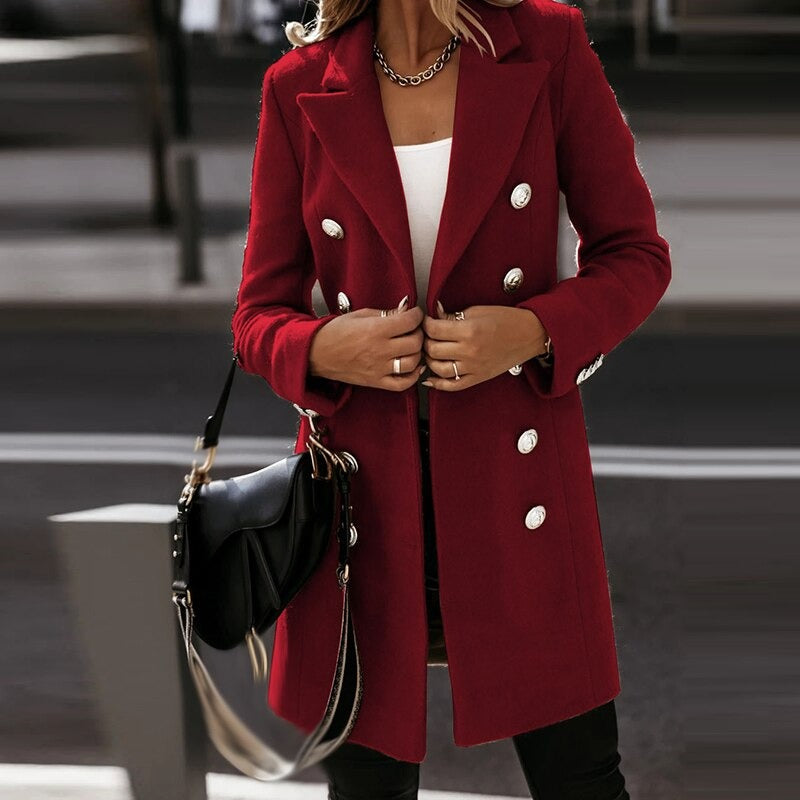 Amsoin Double Breasted Coat