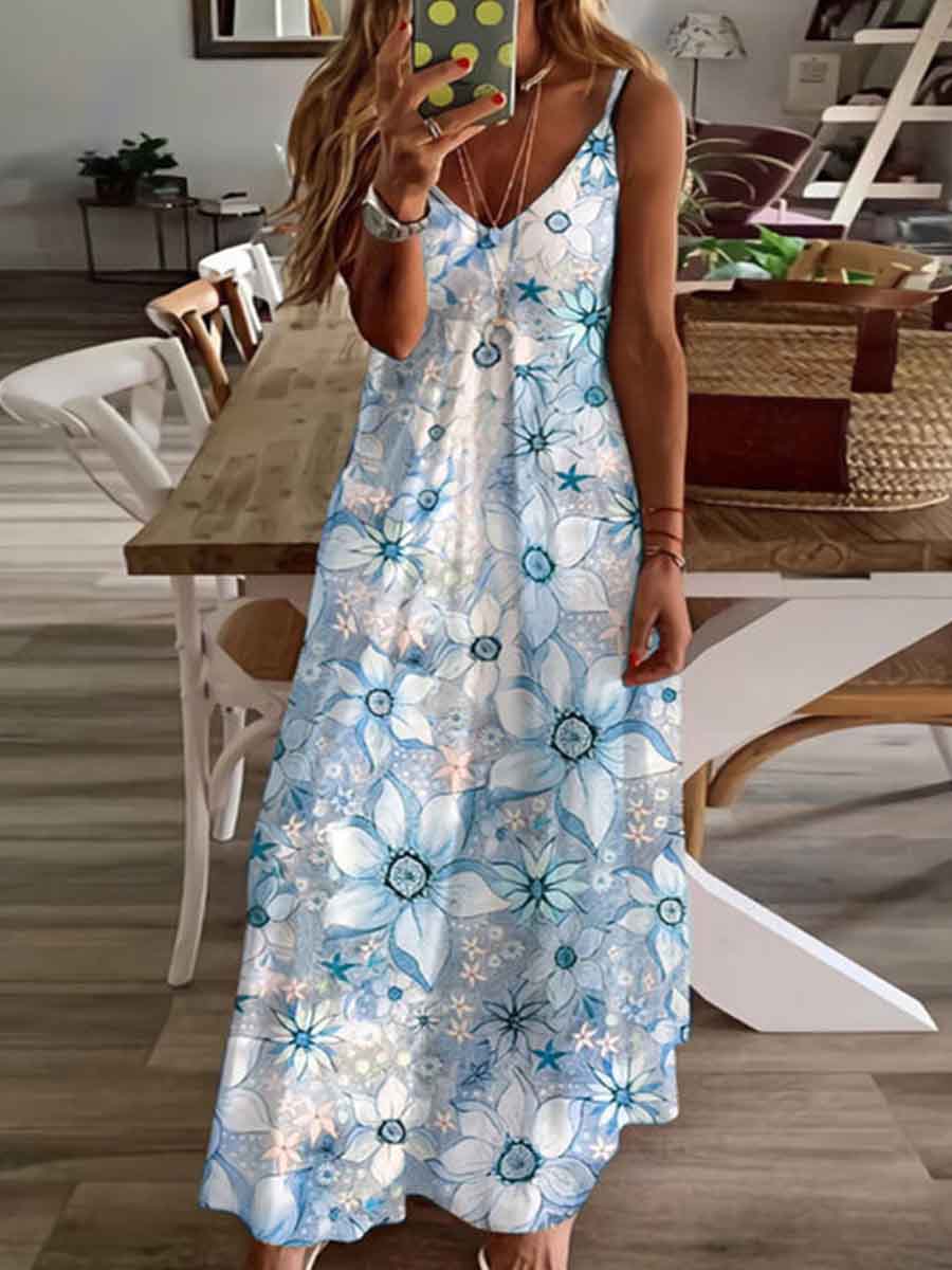 Amsoin Colorful Printed Dress