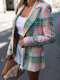 Amsoin Colorful Plaid Jacket