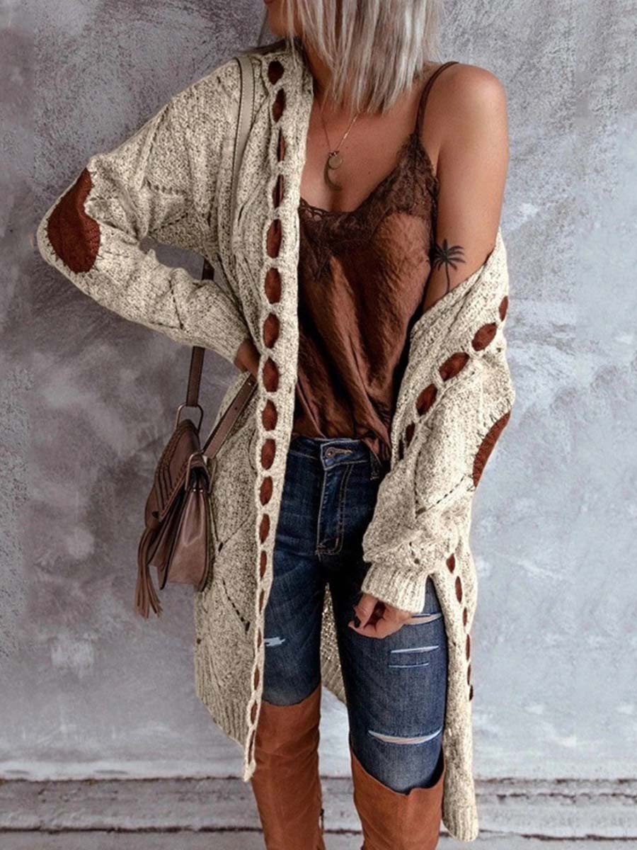 Amsoin Casual Hooded Knitted Cardigan