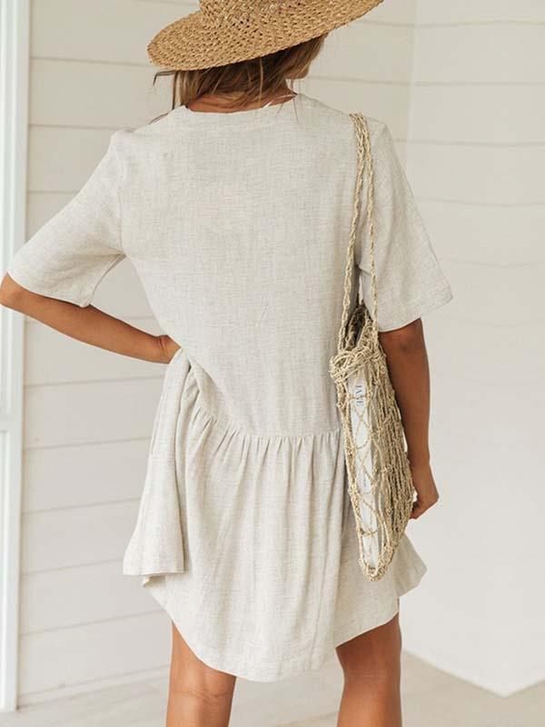 Amsoin Button Dress