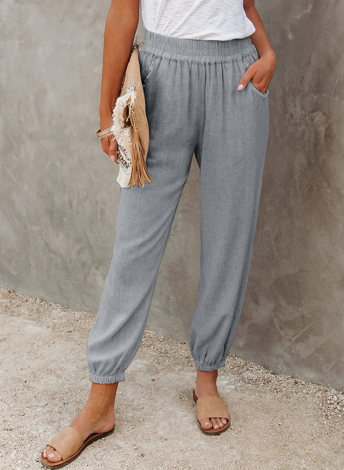Amsoin Loose High Waist Pants