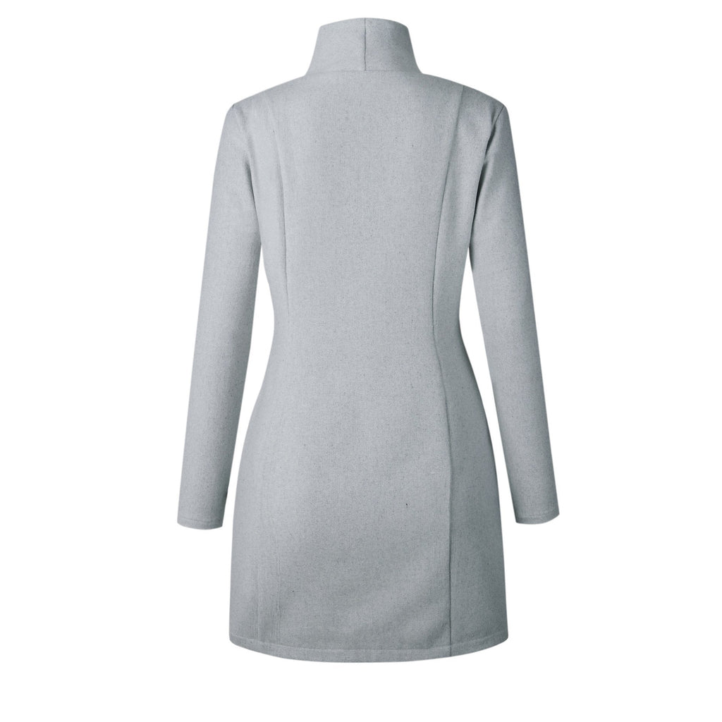 Amsoin Slim Zipper Coat