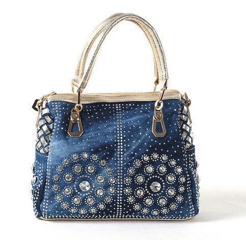 Amsoin Square Portable Diamond-studded Woven One-shoulder Messenger Bag