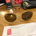 Unisex  polarized ray-ban rb3447 round metal sunglasses