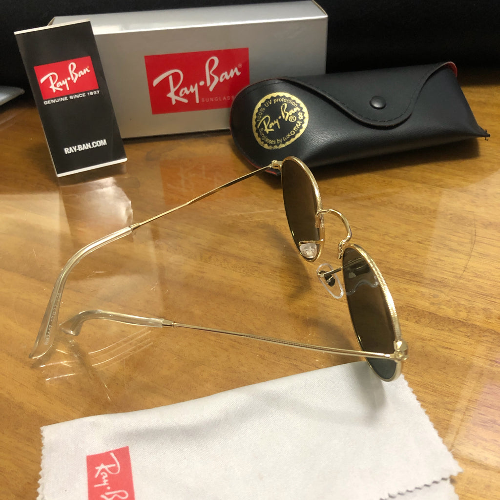 Unisex  polarized ray-ban rb3447 round metal sunglasses