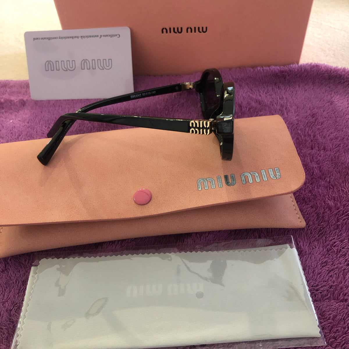 Sunglasses New MIU MIU MU04ZS VAU50D Honey Havana/Bordeaux