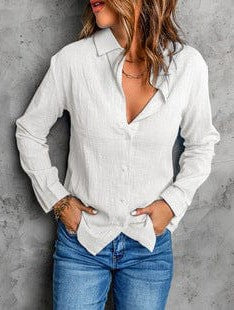 Amsoin Denim Shirt With Short Sleeves