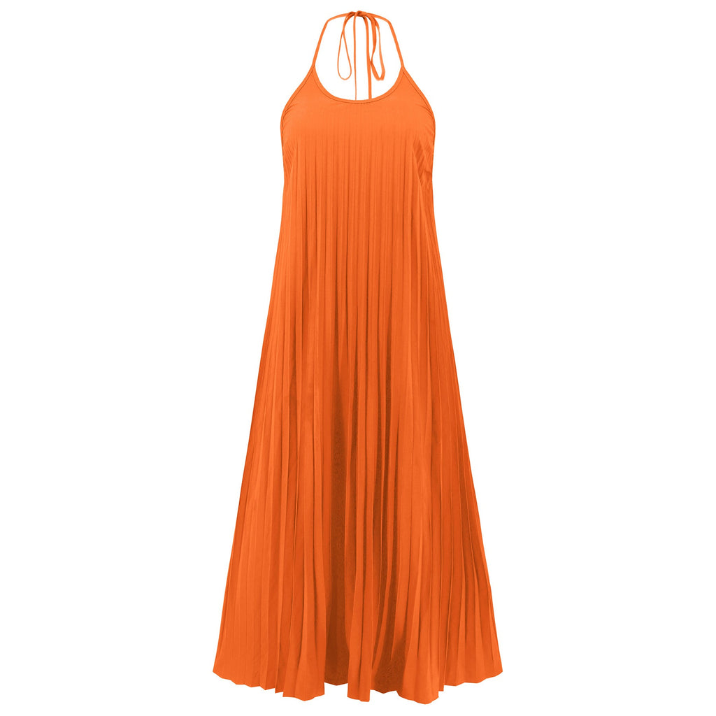 Amsoin Pleated Sling Dress