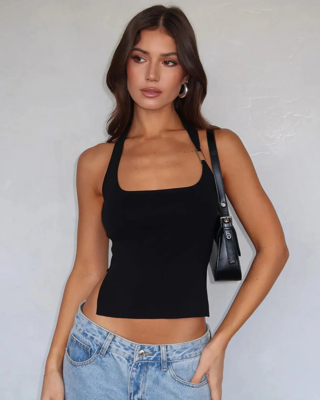 Abrina Sleeveless Slit Top