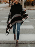 Amsoin Cape Knit Turtleneck Sweater