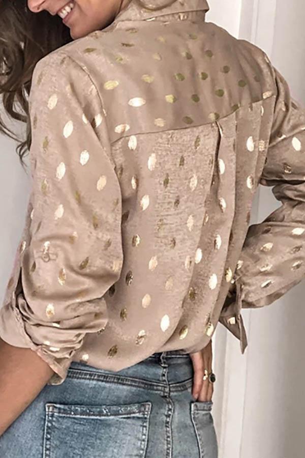 Amsoin Loose Long Sleeve Lapel Top