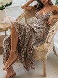 Amsoin Lace-up  Fashion Big Hem Dress