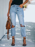 Amsoin Stretch Loose Jeans