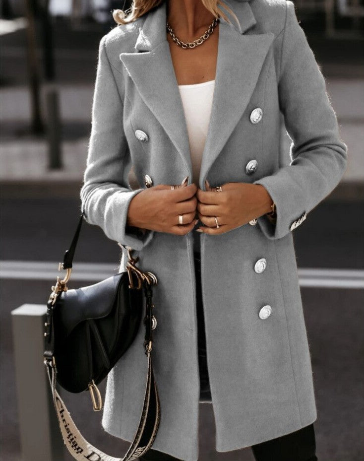 Amsoin Double Breasted Coat