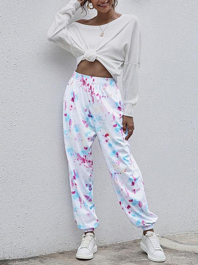 Amsoin Tie-Dye Relaxed Fit Jogger Sweatpant