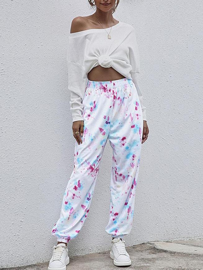 Amsoin Tie-Dye Relaxed Fit Jogger Sweatpant
