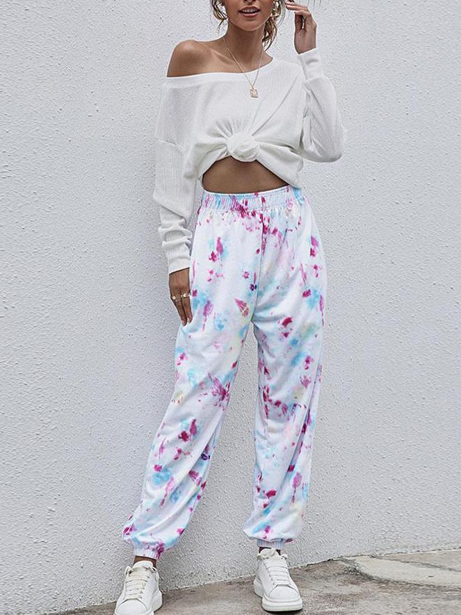 Amsoin Tie-Dye Relaxed Fit Jogger Sweatpant