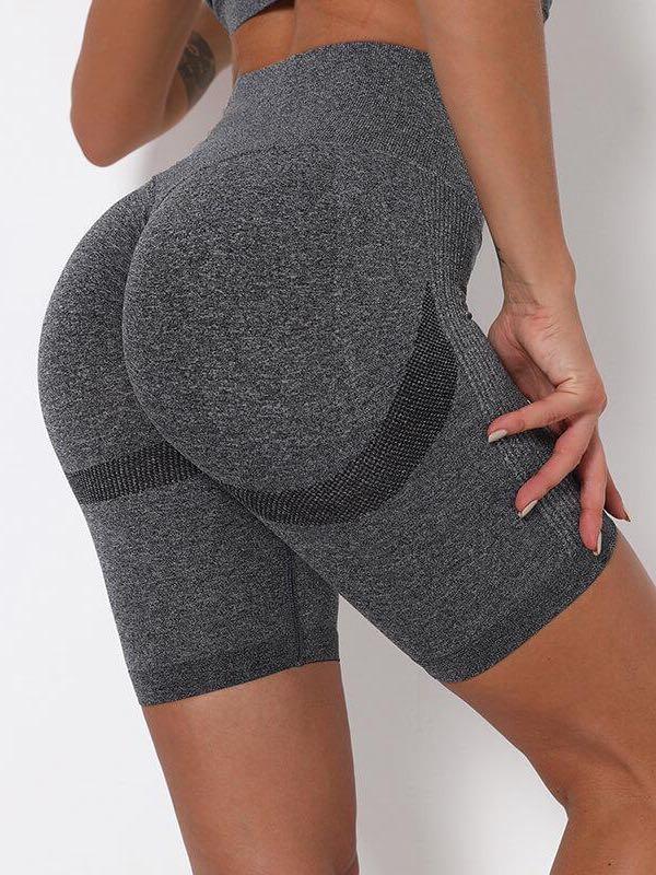 Amsoin High Waist Seamless Knitted Shorts