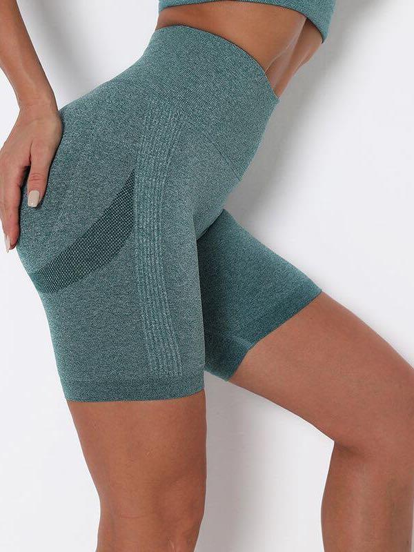 Amsoin High Waist Seamless Knitted Shorts