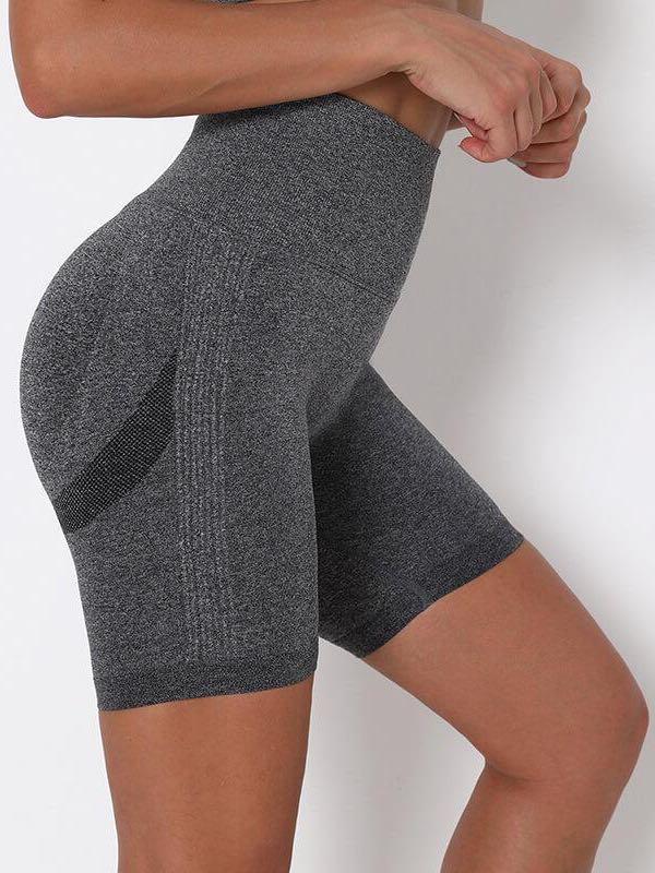 Amsoin High Waist Seamless Knitted Shorts