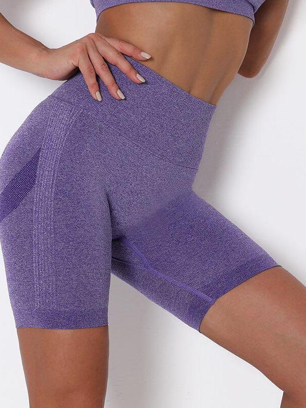 Amsoin High Waist Seamless Knitted Shorts