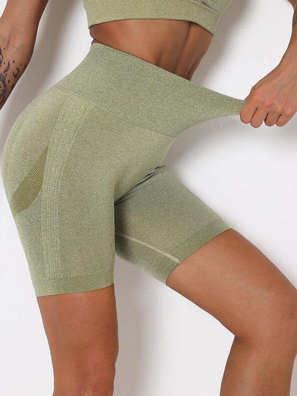 Amsoin High Waist Seamless Knitted Shorts