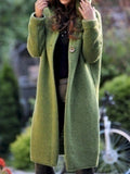 Amsoin Solid Long Sleeve Hooded Knit Cardigan(12 colors)