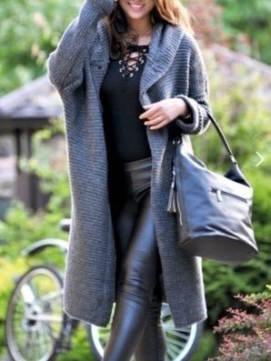 Amsoin Solid Long Sleeve Hooded Knit Cardigan(12 colors)