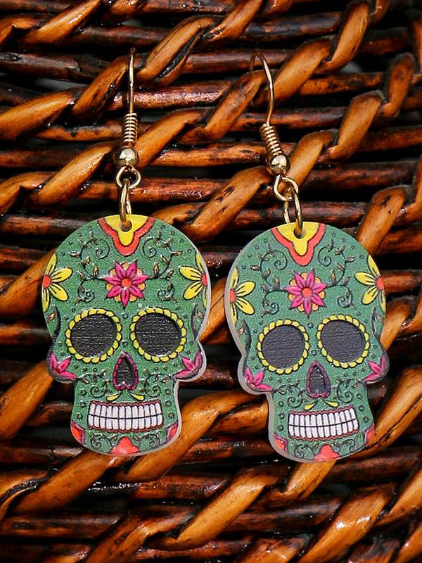 Amsoin Halloween Hip Hop Skull Fear Earrings