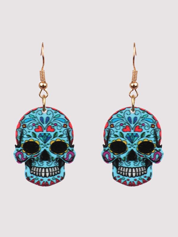 Amsoin Halloween Hip Hop Skull Fear Earrings