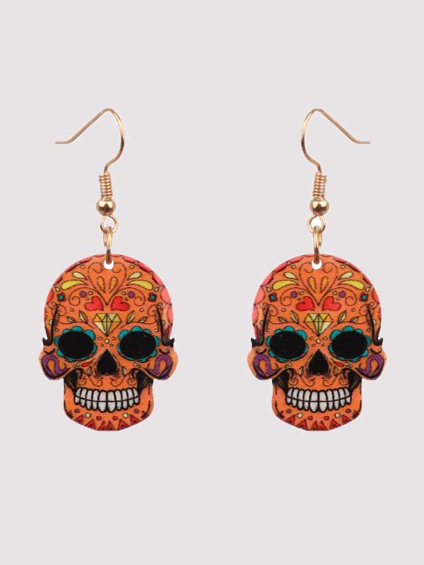 Amsoin Halloween Hip Hop Skull Fear Earrings