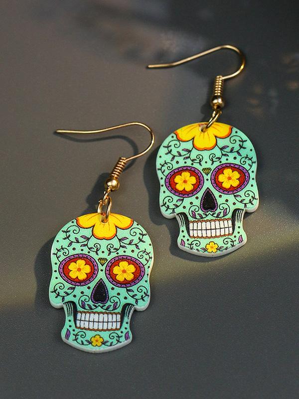 Amsoin Halloween Hip Hop Skull Fear Earrings