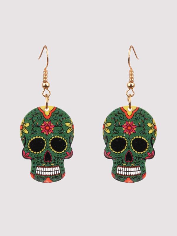 Amsoin Halloween Hip Hop Skull Fear Earrings