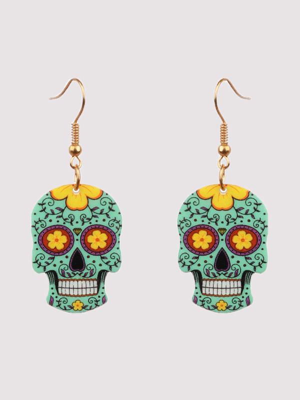 Amsoin Halloween Hip Hop Skull Fear Earrings