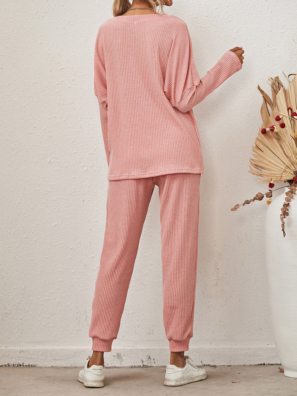 Amsoin Long Sleeve Top & Pants Casual Two-Piece Set(9 colors)